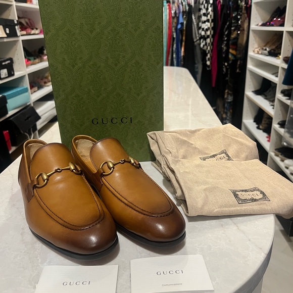 Gucci Other - Brown Leather Gucci Jordaan Loafer New in Box size8-9 $1050 in store